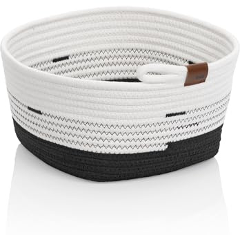 kela Aufbewahrungskorb, Ø 28 x 15 cm, Hedda, Baumwoll- Flechtkorb | Breite, niedrige Form, Baumwoll-Flechtoptik, Vielseitig einsetzbar für Spielzeug, Hundespielzeug, Accessoires