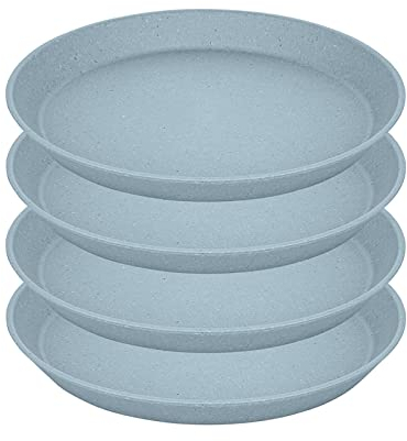 Koziol Connect Plate 205mm Kleiner Teller 4er Set Nature Flower Blue 7100716