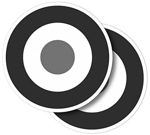 Vinyl-Aufkleber (2 Stück) 10 cm – BW – RAF Roundel Symbol Mod Retro für Laptops, Tablets, Gepäck, Scrapbooking, Kühlschränke #35001