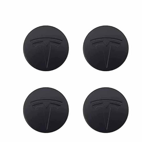 4pcs Car Hub Center Caps Fit for Tesla Model 3 56mm Auto Logo Wheel Center Cover 3D Sticker