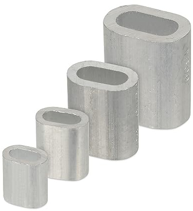 10x 10mm Pressklemme Alupressklemen Presshülse Drahtseilklemmen