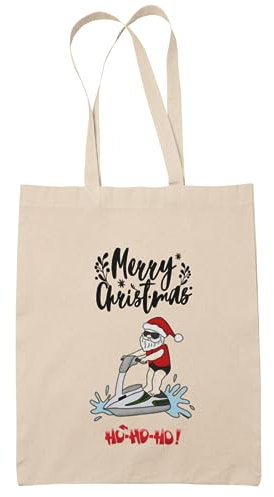 FremiBag Stofftasche mit dem Spruch Merry Christmas als Geschenkverpackung - Weihnachten - öko Beutel - Geschenk - Geschenk für Weihnachten - Geschenkidee - Geschenk - Geschenkpapier