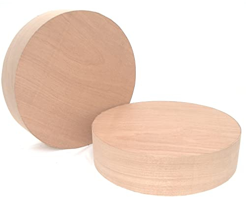 Woodturning Bowl Blanks and Clock Blanks - Choose Your Size and Species (SAPELE 235mm X 47mm)