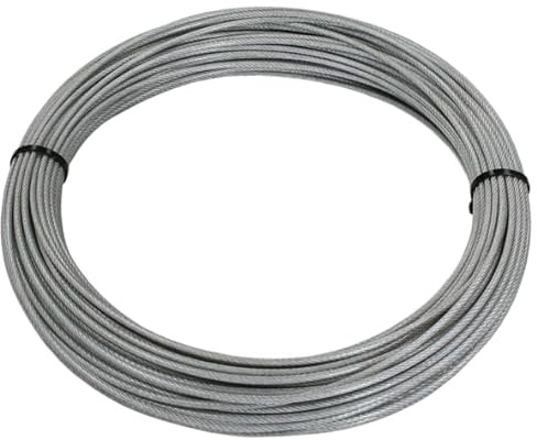 Drahtseil klar ummantelt Ø 3/4 mm mit Aufbau 7x7, 10 Meter aus Edelstahl V4A Seil Edelstahlseil Drahtseile Stahlseil Geländerseil Rankhilfe VA A4 AISI316 AISI 316 Boot