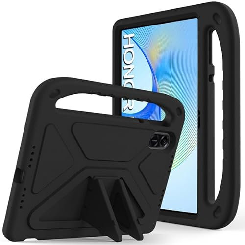 Custodia per bambini per Honor Pad X9 11,5 pollici 2023, in schiuma EVA, leggera e antiurto, resistente, copertura per tablet con manico per bambini, nera