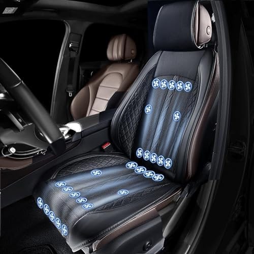 24 Fans Cooling Car Seat Covers,High Power Ventilate Car Seat Pad 12V Applicable To All Kinds of Cars,Cooling Seat Covers for Car, with Massage