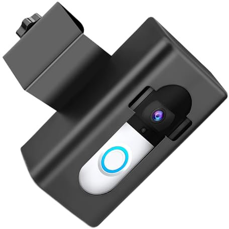 SUIOPPYUW Corner Mount Ring Doorbell Bracket Doorbell Safe and Secure No Drill Mount Ring Doorbell 2nd Generation Anti-Theft, Black