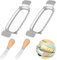 2pcs Outil Trancheuse à Beurre de Fromage avec 2pcs Couteaux à Épandeur de Fromage, Remplacement de Fil de Trancheuse à Fromage Coupe-Fromage Coupe-Beurre pour Cuisine Fromage Fruits Pain