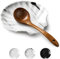 ABRUTY Repose-cuillère en céramique pour dessus de cuisinière, 14 cm pour comptoir de cuisine, accessoires de décoration de cuisine moderne pour ustensiles, spatule, cuillères ou pinces (marbre, forme