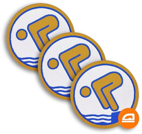 Seepferdchen® Set di 3 distintivi ufficiali dorati da applicare con ferro da stiro | distintivo DSA Gold | rivestito con ferro