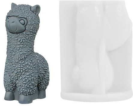 Silikonformen Gießformen Alpaka, 3D Silikonform Alpaka Kerzenhalter Silikonform Stabkerzen Gießform Beton Kerzenhalter Silikon 3D Alpaka Kerzenseifenform Kerzenform Seifenform Epoxidharz Formen