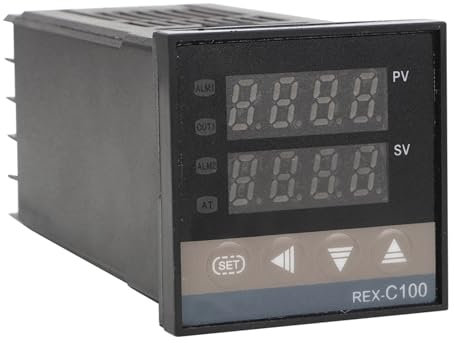 Regolatore di Temperatura PID, Uscita 40 A, Controllo del Calore con Termostato K, Cavo Sensore 1 M, Ideale per la Produzione di Birra, Riscaldamento, con Ritardo del