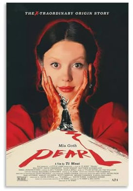 Mia Goth-Poster, Horror-Film-Poster, Leinwand, Wandkunst, Dekor, Gemälde für Zuhause, Wohnzimmer, Schlafzimmer, 20 x 30 cm, ungerahmter Stil