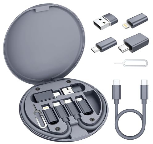 Elebase Kit adaptateur de chargement USB,Adaptateur USB vers USBC,Convertisseur multi-portable Type C vers USB 3.0 OTG IOS Micro avec câble de chargement 0.3M 100W pour iPhone 16 15 14 13 Max Pro Plus