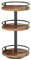 HOOBRO Gewürzregal, Küchenregal, 3-stufiger drehbarer Gewürzständer, Küchen-Organizer, Gewürzhalter, für Küchentheke, Schminktisch, Esstisch, rustikales Braun und Schwarz EBF09TL01
