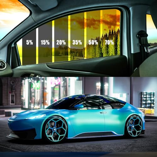 ARANA Auto-tönungsfolie, 610cm x 50cm, 15% VLT keramische Automobil-Universal-scheibentönungsfolie, UV-Sonne-Hitze-Blockierung Sichtschutz für Haus-Pkw und LKW (20 x 20FT)