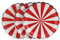Piatti di carta rotondi a righe rosse, 17,8 cm, 24 pezzi, biodegradabili, piatti decorativi per feste di compleanno, celebrazioni, Natale, laurea, Ringraziamento