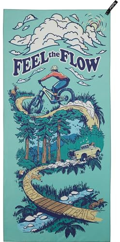 PackTowl Personal Künstlerserie - Handtuch für Reisen, Trekking, Camping, Farbe Packtowl:Flow