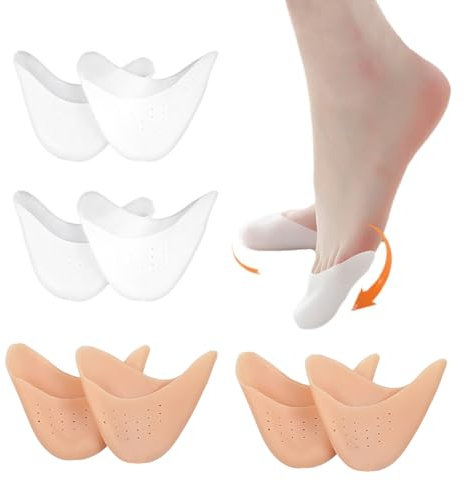 QSZHSL 4 Paires de Protections d'orteils, Protege Pointe, Doux Protecteur en pour Pointe des Pieds, Footful Capuchons D'orteils Protecteurs, pour Pointes des Pieds Chaussures de Danse Ballet Pointu