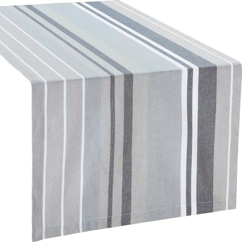 REDBEST Tischläufer Baumwolle grau Größe 50x150 cm