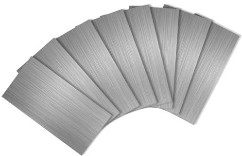 160 Pieces Peel and Stick backsplash 3 x 6 Inches 3D Metal PVC Composite Wall Tile Stick on Backsplash Tile for Kitchen Bathroom, Laundry Room, Camper, Fireplace