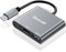 Quevati USB C HDMI Adapter, 4K@30Hz USB-C Multiport Hub mit 100W PD, USB 3.0 Datenport, HDMI Adapter für iPad, MacBook, iPhone 16/15, Samsung, Lenovo, Huawei, Surface, HP – 4K und mehr