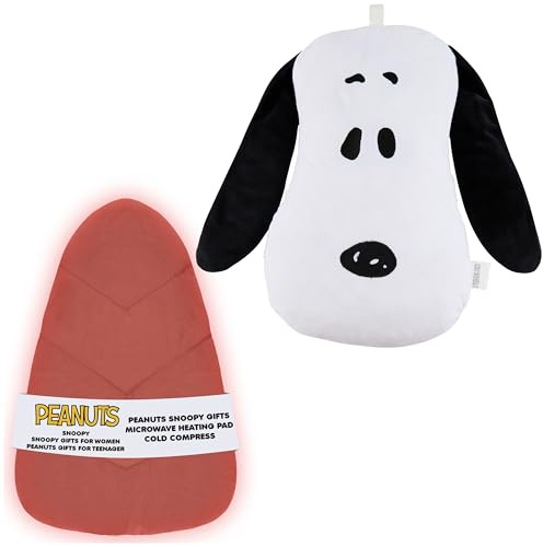 Peanuts Snoopy Almohadilla Termica para Microondas y Congelador, Cojín de Calor y Frío con Semillas Naturales para Cuello, Hombros y Músculos