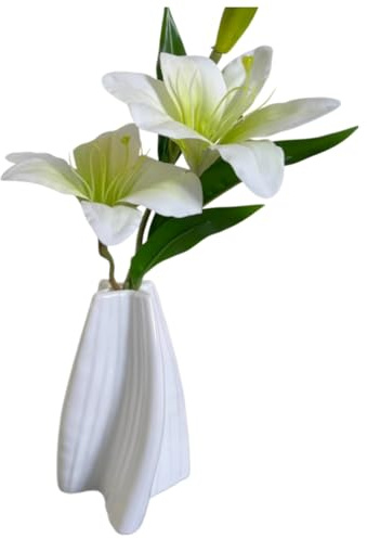 Kunststoff Vase Dekorativ - Modernes Design für Trockenblumen & Zierde | Boho & Landhausstil | Unzerbrechliche Mini Vasen Set | STARREALM Premium Home Decor (C) (B)