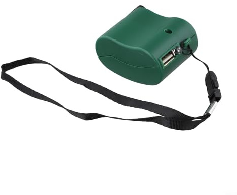 Honseadek USB Handkurbel Telefon Ladegerät Smartphone Ladegerät Tragbar, Outdoor Manuelle Stromversorgung, Outdoor Camping Survival Kit, ABS Material (Schwarz)