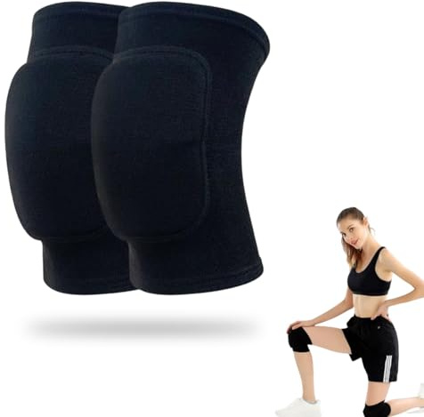 Dryxog 2 Pezzi Ginocchiere Pallavolo Ginocchiere Palestra Ginocchiera Sportiva Ginocchiera Elastica Ginnastica Ritmica Gomitiere Tutore Ginocchio Morbide Fascia Ginocchio Elastiche Antiscivolo (S)