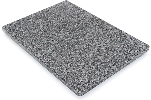 Schneidebrett aus Stein - Servierplatte - Küchenbrett - Steinplatte - Untersetzer - 2 Größen (Lanhelin Glänzend, 30L x 20B cm)