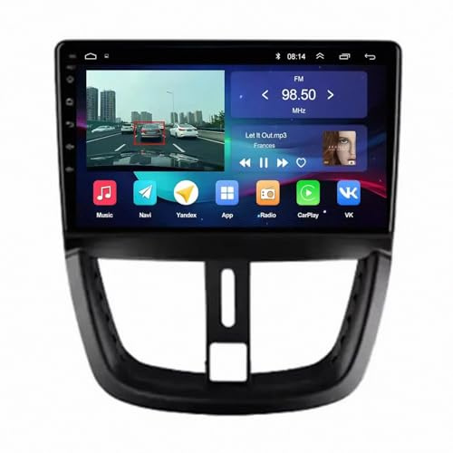 Car Gps Navigation Car Stereo for Peugeot 207 207CC 2006-2015 Portable Ips Touch Screen Rear Camera, Bluetooth/Voice Control/Mirror Link/Gps, 4 Core 2G+32G