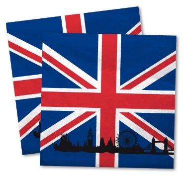 DH-Konzept 20 Servietten * Großbritannien * für Party und Geburtstag Party Fete Set UK GB England Union Jack Napkins Papierservietten