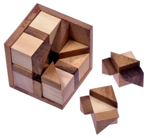 LOGOPLAY Octagon - 3D Puzzle - Denkspiel - Knobelspiel - Geduldspiel - Logikspiel im Holzrahmen
