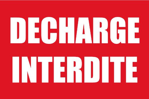 tsme Panneau signalétique 30x20 cm en PVC rouge, style informatif, décharge interdite