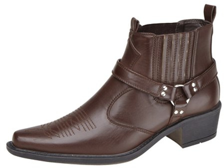 US Brass Men's Cowboy Boots, Tan, 12 UK