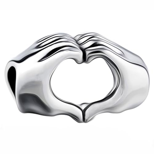 I Love You Heart in your Hands Charm S925 Sterling Silver Bead fits Pandora Moments Women's Charms Bracelet - Birthday Gift for Her Mum Nan Daughter Sister Wife Girlfriend GF Christmas