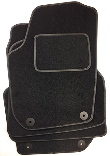 Fußmatten passend für Skoda Roomster Baujahr 2006-2015. Schwarz, Kunstleder.