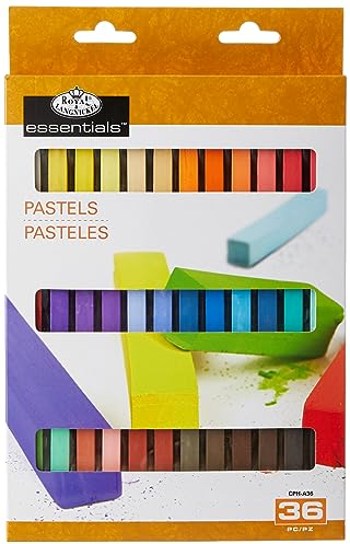 Royal & Langnickel Essentials Soft Square Sketching Pastels Assorted Colours CPH-A36, Color Pigments, Multicolour, 36 Count (Pack of 1)