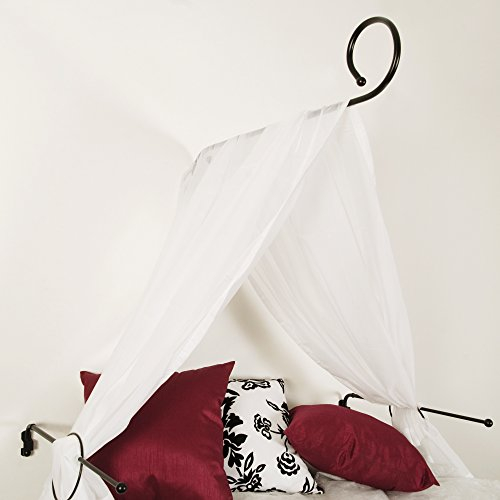 JalousieCrew Betthimmel Himmelstange Himmelbett Himmelset Baldachin Raffhalter Himmelhalter (weiß)