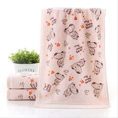 Juego De Toallas, Algodón Perro De Dibujos Animados Belleza Cara Toalla Cabello Toalla Hotel Hogar para Adultos Niños Absorber El Color del Agua 3