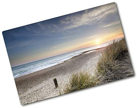 Tulup Glass Chopping Board Tempered Glass Protection Kitchen Cutting Board Splashback - Sunset and Dunes
