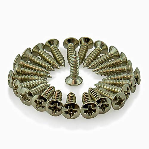 Northwest Guitars 25 Chrome Scratchplate Pickguard Screws for Stratocaster Telecaster Guitar Hardware