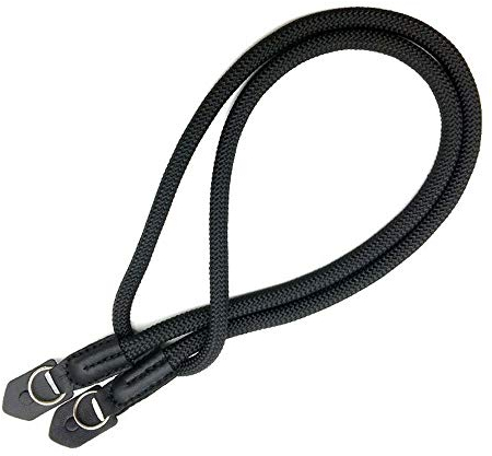 Kiwochy Camera Rope Vintage Leather Camera Strap Camera Neck Shoulder Strap Used in Miniature SLR Cameras and Leica Camera and Electroplated Mounting Rings Long 39.4/ 100CM Black