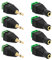 4x Klinken Stecker + 4x Buchsen 3,5mm Adapter > Terminalblock 2 Pin Schraub Klemme Set