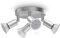 B.K.Licht - LED Deckenlampe, warmweiße Lichtfarbe, schwenkbar, GU10 Fassung, LED Deckenleuchte, Lampe, Wohnzimmerlampe, Schlafzimmerlampe, Küchenlampe, Deckenstrahler, 7,8x18 cm, Matt-Nickel