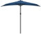 vidaXL Parasol de Balcon avec Mât en Aluminium Parasol de Patio Jardin Terrasse Anti-UV Anti-décoloration Extérieur Bleu 270x144x222 cm Demi