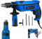 Electric Corded Impact Workshop Hammer Drill Set Driver Screwdriver 2 in 1 Tools with Depth Gauge, Powerful Variable Speed Drill for Drilling Steel Masonry Concrete Wood