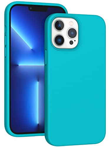 ARSUNOVO for iPhone 13 Pro Max Case 6.7 inch, [Shockproof][Anti-Scratch] Slim Liquid Silicone Case Protective Bumper Rubber Gel Cover for iPhone 13 Pro Max 6.7 2021(Teal