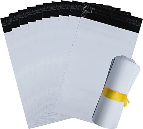 10 weiße Briefumschläge aus Kunststoff, blickdicht, Versandtaschen, 25 x 35 cm – robust, manipulationssicher und wasserdicht